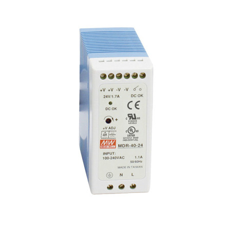 BLACK BOX Din Rail Power Supply 40W, 24Vdc MDR-40-24